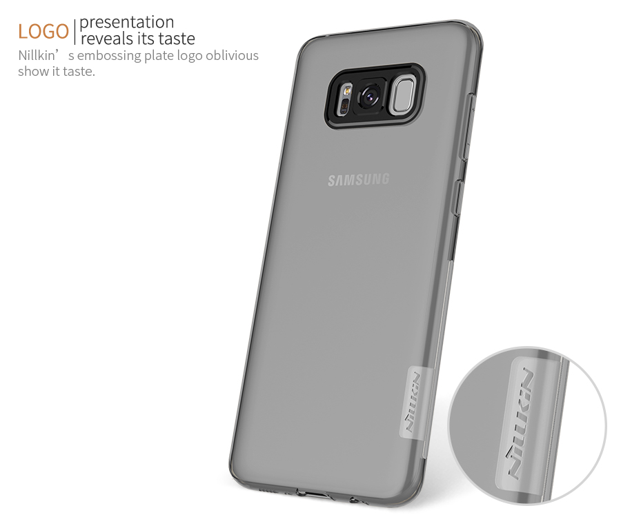 Logo Nillkin trên ốp lưng Samsung S8