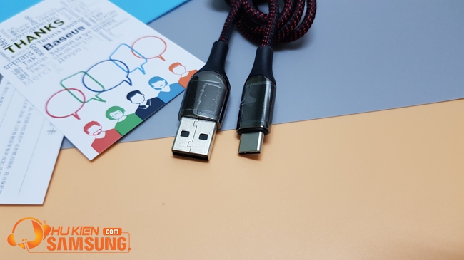 Cáp sạc tự ngắt USB Type C dây dù chính hãng Baseus giá rẻ